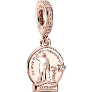 Pandora Disney Parks Partners Statue Walt Mickey Mouse Rose Gold Charm 2021